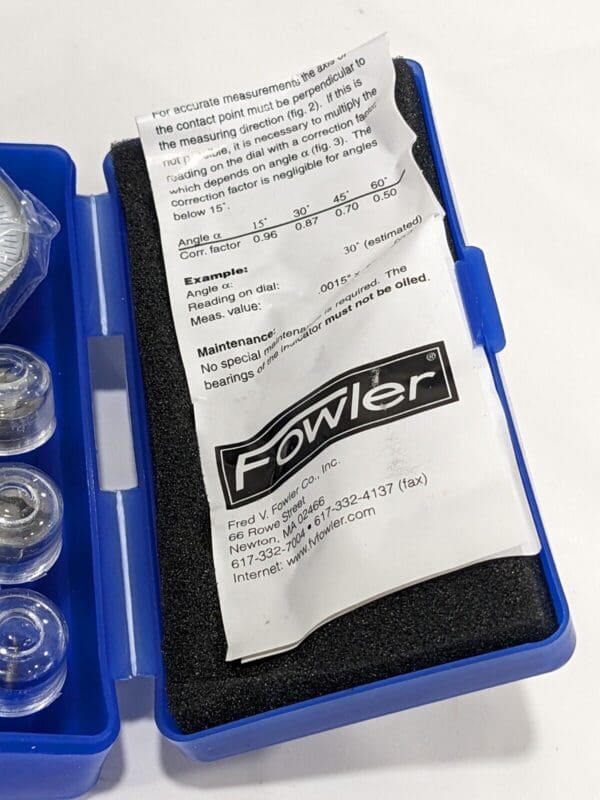 FOWLER Horizontal Dial Test Indicator: 0.0080" Max, 0-5-0 Dial 52-563-777