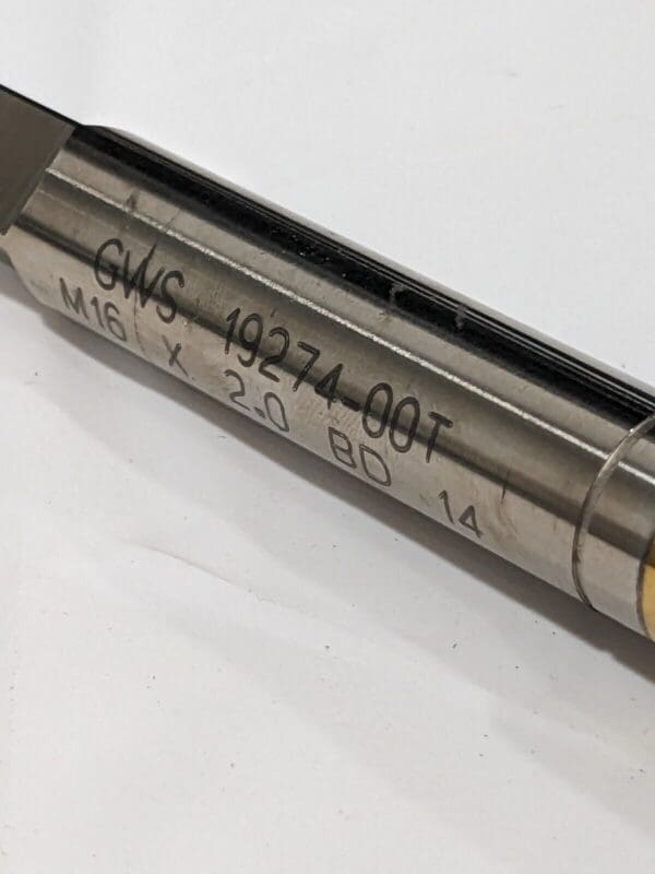 GWS Thread Forming Tap: M16x2 Metric, 6H, Bottoming Chamfer 19274-00T