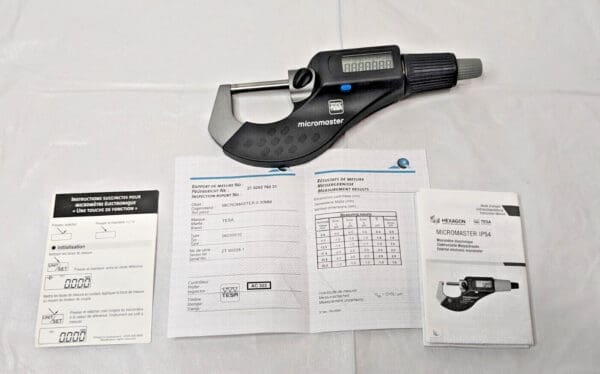 TESA Electronic Outside Micrometer Micromaster IP54 0 to 1.2"/0 to 30mm 06030010