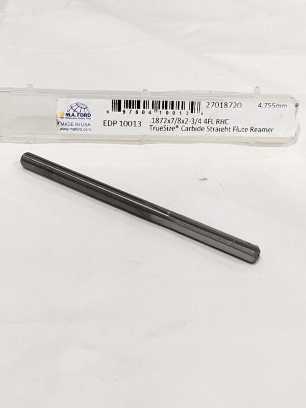 M.A. Ford TrueSize Straight Flute Reamer .1872 X 7/8 X 2-3/4 4 FL 10013