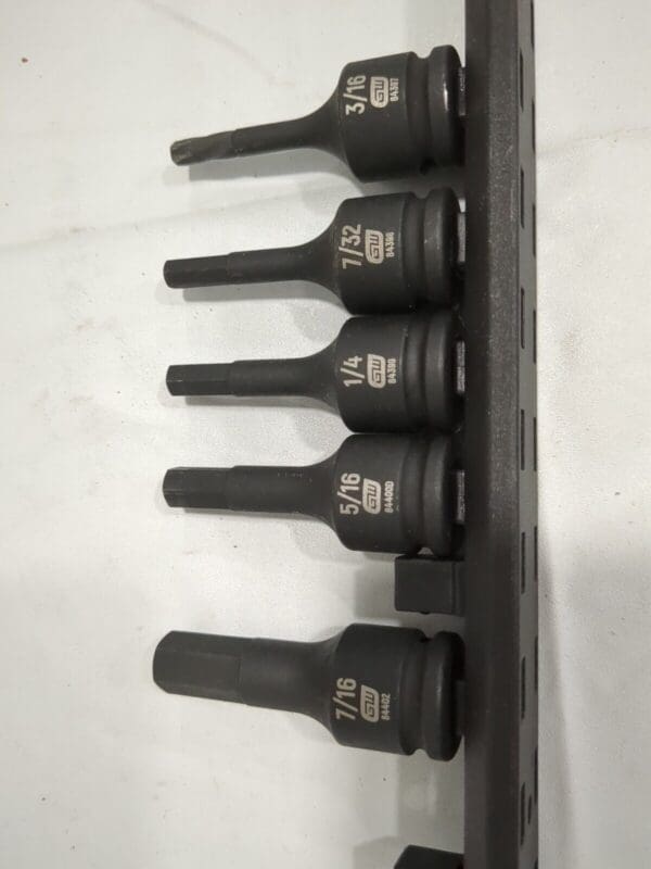 GEARWRENCH Hex Bit Socket Set: 3/8" Drive, 5Pc, 3/16 to 7/16" Hex 84913