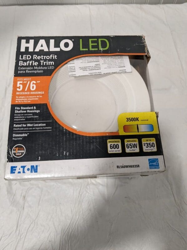 Halo LED Retrofit Baffle Trim Fits Most 5"/6" Qty 3 RL560WH6935R