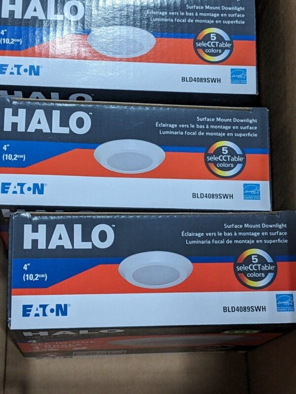 Halo 4" LED Surface Mount Downlight Qty 9 BLD4089SWH