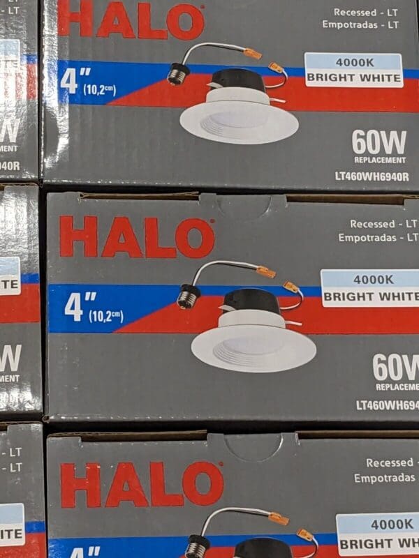 Halo Recessed 4" All-Purpose LED Integrated Trim Modules Qty 10 LT460WH6940R