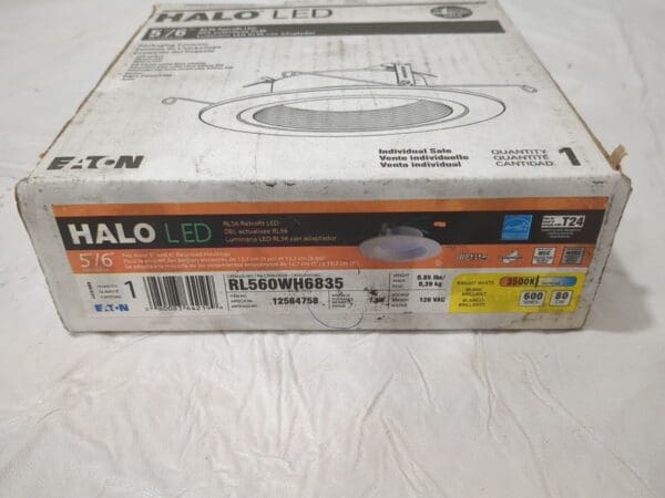 HALO 5 in./6 in. 3500K Integrated LED Recessed Retrofit RL560WH6835R