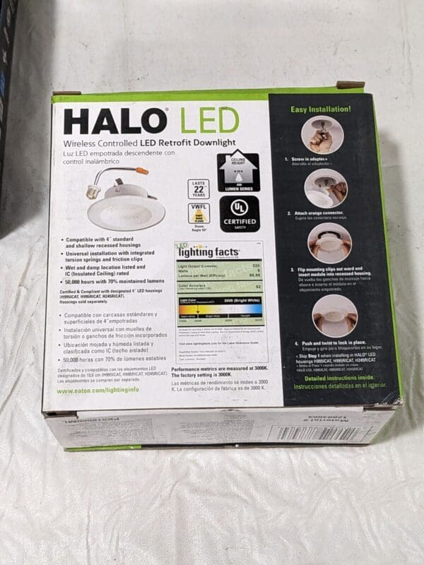 Halo 4" Wireless Smart Integrated LED Recessed Ceiling Light Qty 4 RL460WHZHA69