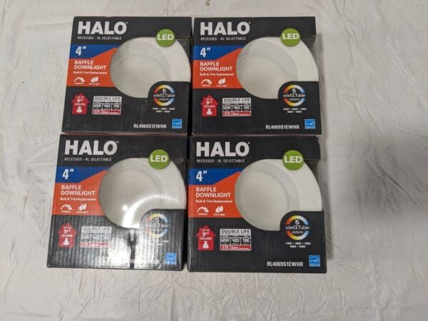 4pk of Halo 4" Retrofit LED Module, 120V RL4069S1EWHR