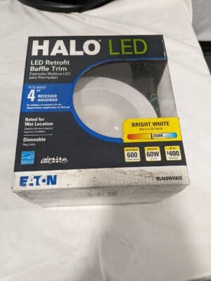 Halo 4" LED Retrofit Baffle Trim Bright White 3500K RL460WH835