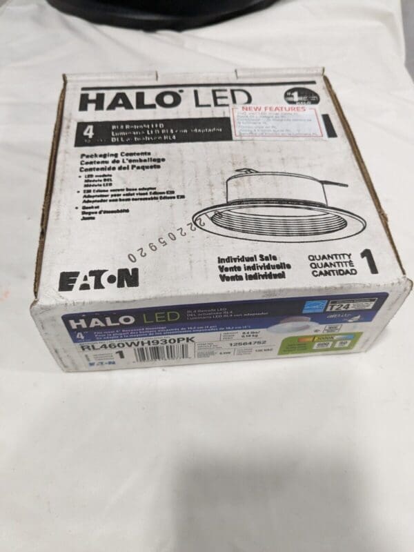 Halo Recessed 4" LED Retrofit Baffle Trim 3000K RL460WH930