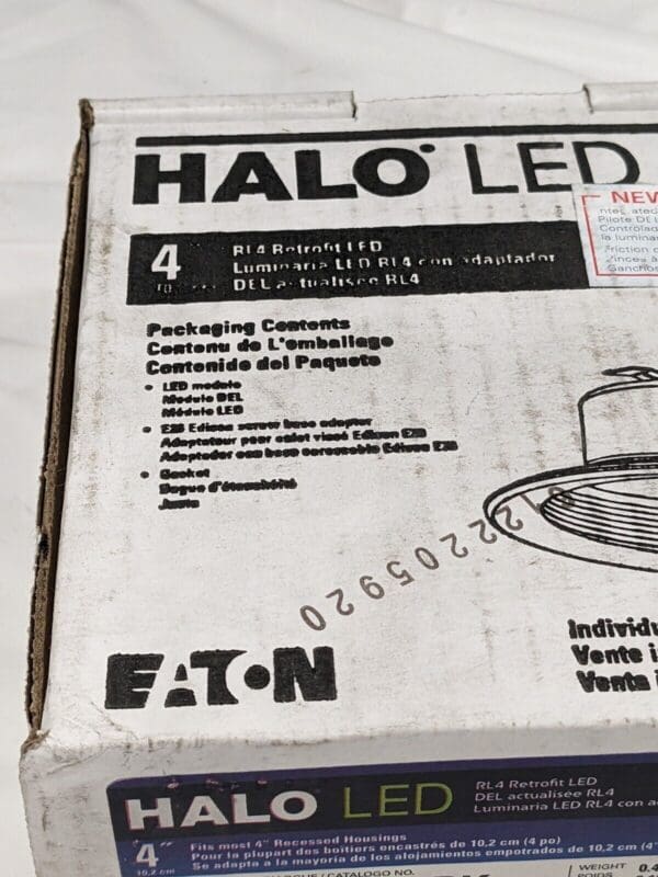 Halo Recessed 4" LED Retrofit Baffle Trim 3000K RL460WH930