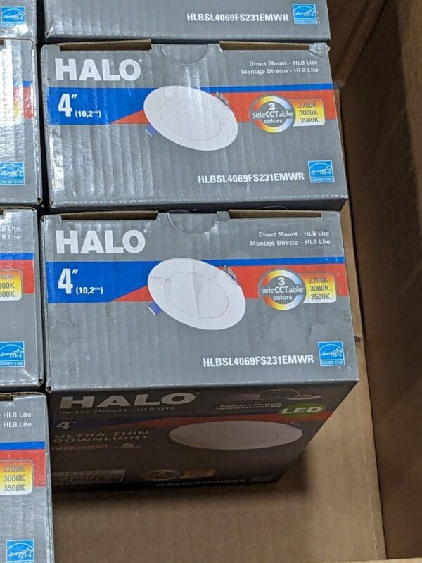 Halo Recessed 4" LED Smooth Lens Downlight Qty 7 HLBSL4069FS231EMWR