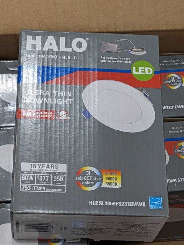 Halo Recessed 4" LED Smooth Lens Downlight Qty 7 HLBSL4069FS231EMWR