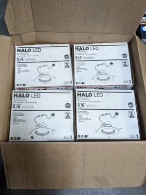 Halo LED Recessed Retrofit Baffle Trim 5"/6", 90CRI, 2700K Qty 12 LT560WH6927