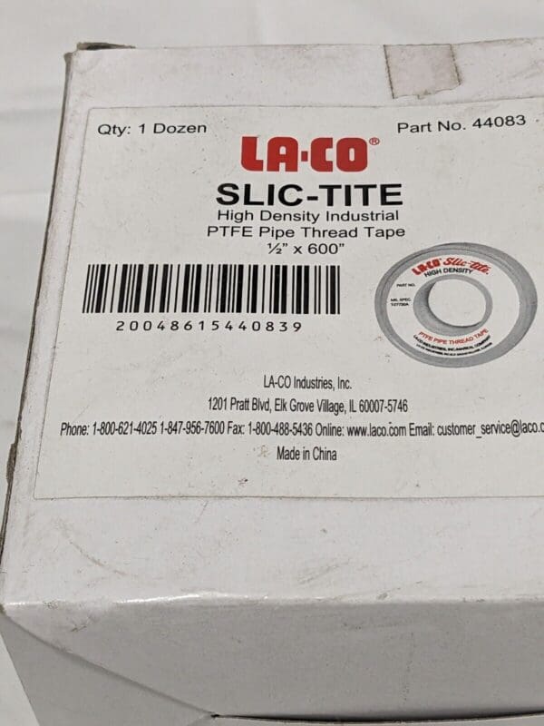 LA-CO 1/2" Wide x 600" Long General Purpose Pipe Repair Tape Qty 12 44083