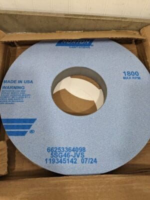 NORTON Surface Grinding Wheel 14" Dia, 1-1/2" Thick, 5" Arbor, 46G 66253364098