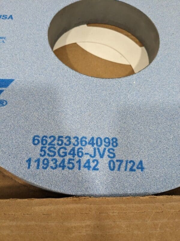 NORTON Surface Grinding Wheel 14" Dia, 1-1/2" Thick, 5" Arbor, 46G 66253364098