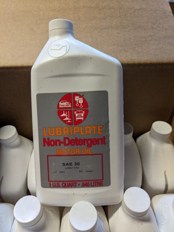 NON-DET. MOTOR OIL - 30 LUBRIPLATE Qty 12 ( 1 QUART )BOTTLES L0807-054