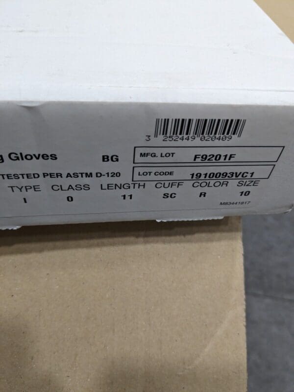 Marigold Rubber Class 0 Low Voltage Insulating Linesmens Glove Sz 10 MIA011R10