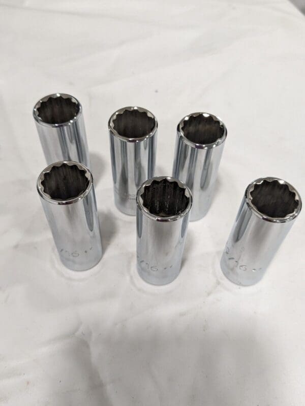 PROTO Hand Socket: 3/8" Drive, 9/16" Socket, 12-Point Qty 6 J5018