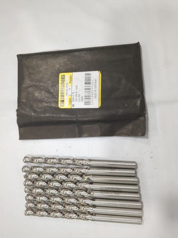 GUHRING pk of 8 Jobber Drills: 17/64" Dia, 118 deg Point, Cobalt 9055230067500