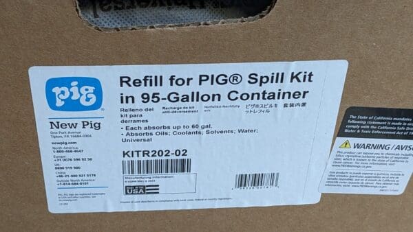 PIG 95-Gallon Drum Spill Control Kit Refill W/O Container KITR202-02