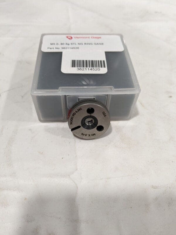 VERMONT GAGE Threaded Ring Gage: M5 x 0.80 Thread, 6G, No Go 362114520