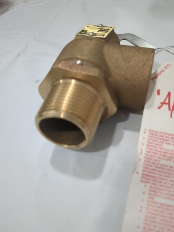 CONBRACO ASME Low Pressure Steam Heating Relief Valve 1"Inlet 13-202-B10