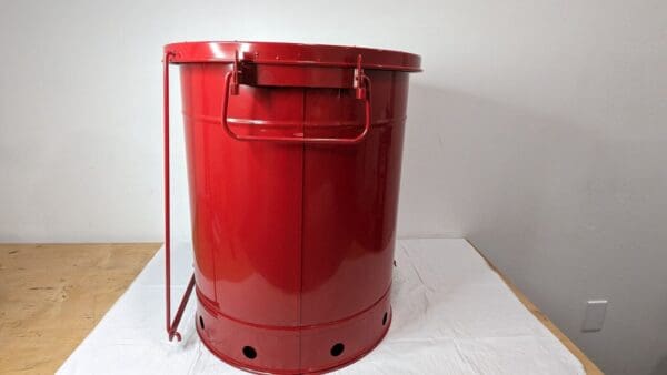 Justrite Red Galvanized Steel Disposal Can 14 Gallon Capacity 09500