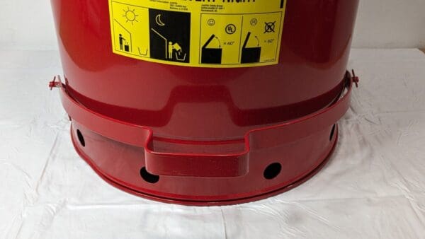 Justrite Red Galvanized Steel Disposal Can 14 Gallon Capacity 09500