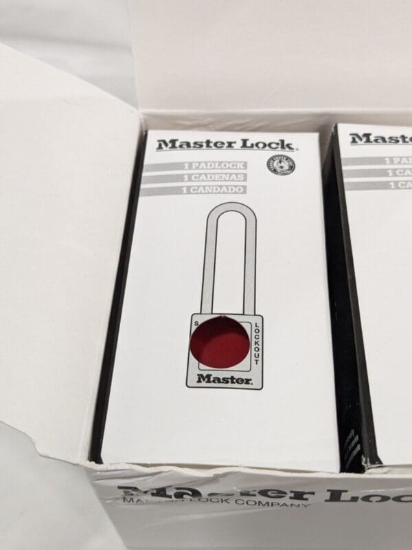 Master Lock Red Safety Lockout Padlock Locks Keyed Diff. Qty 6 410RED