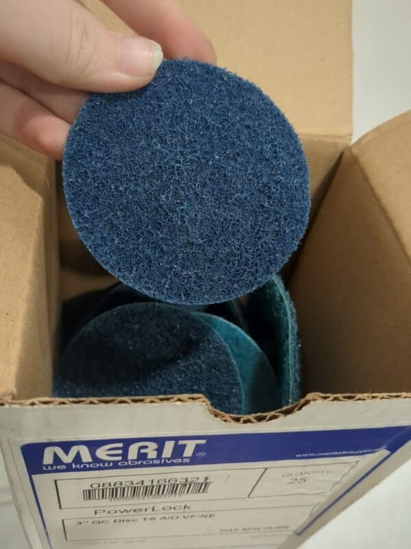 MERIT ABRASIVES 25pc Quick-Change Disc: Type S 3" Dia 08834166321