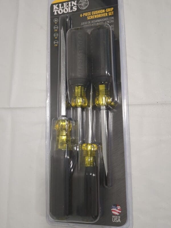 KLEIN TOOLS Screwdriver Set: 4 Pc, Cabinet, Keystone & Phillips 85105