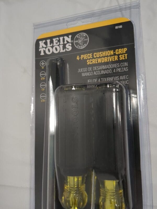 KLEIN TOOLS Screwdriver Set: 4 Pc, Cabinet, Keystone & Phillips 85105