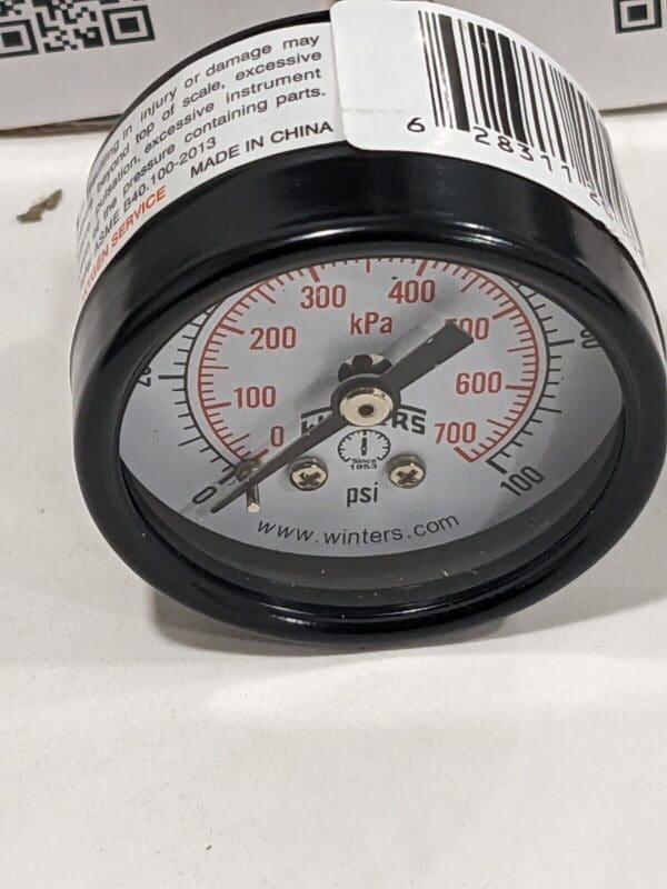 WINTERS Pressure Gauge: 1-1/2" Dial, 0 to 100 psi, 1/8" Thread Qty 5 PEM1420