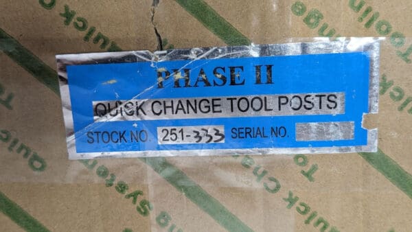 Phase II Tool Post Holder & Set for 13" to 18" Lathe Swing Series CXA 251-333