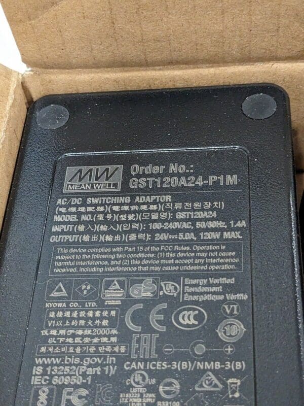 MEAN WELL AC to DC Desktop Power Supplies GST120A24-P1M