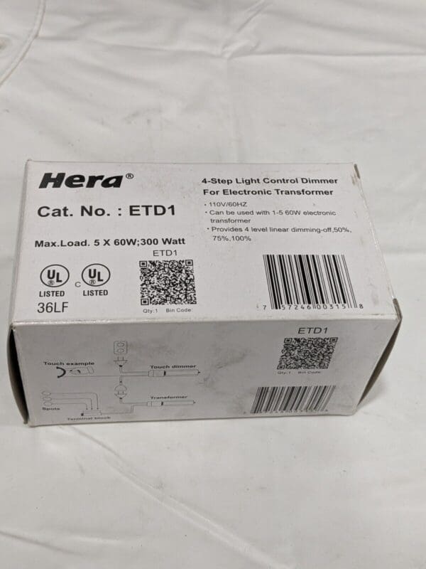 Hera 4 Stage Touch Dimmer, off, 50%, 75%, 100% ETD1