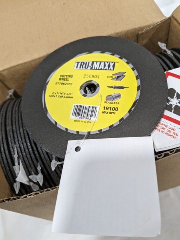 Tru-Maxx Cutoff Wheel 4 x 1/16, 3/8" Hole, 46 G, AO Qty 50 614120