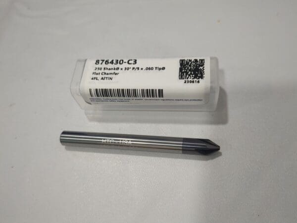 HARVEY TOOL Chamfer Mill: 1/4" Dia 4 Fl Solid Carbide 876430-C3