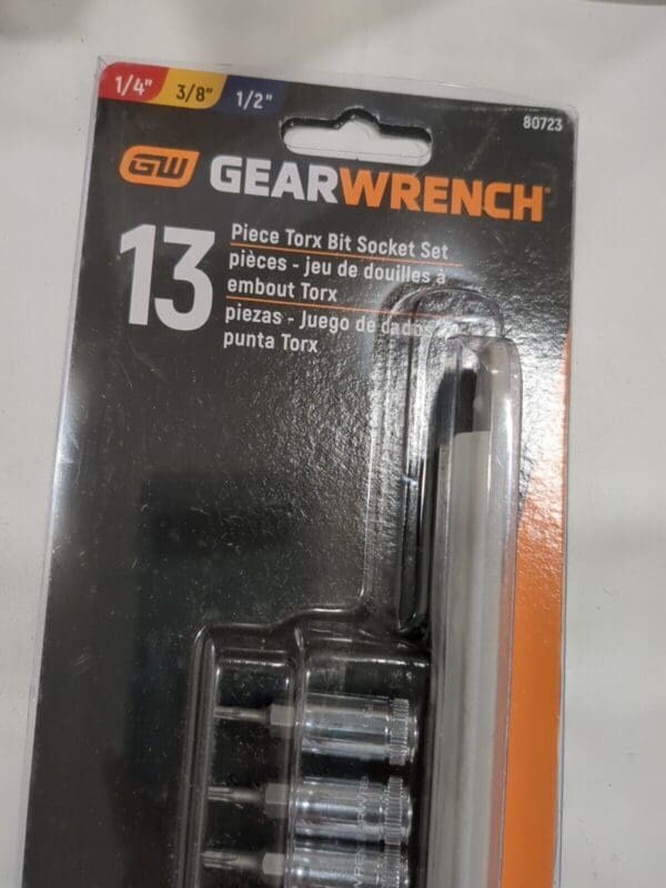 GEARWRENCH 13 Pc. 1/4", 3/8" & 1/2" Drive Torx Bit Socket Set 80723