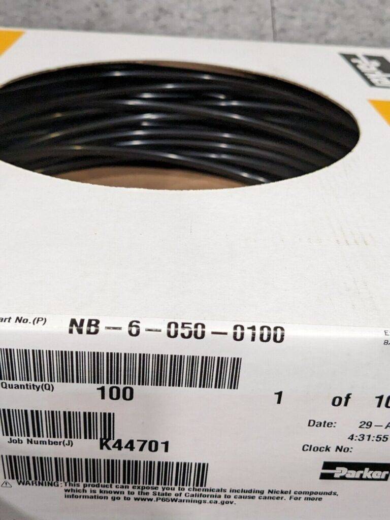 PARKER Nylon Tube: 0.275" ID, 3/8" OD, 100' Long NB-6-050-0100