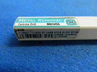 Metal Removal Solid Carbide Screw Machine Drill 11/32" x 3" 2FL #M43455