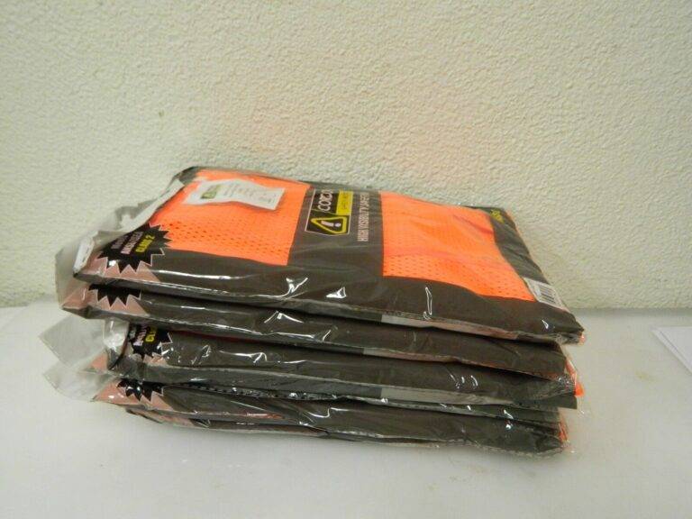 Cordova Orange Mesh Surveyor Vest Silver Stripes Zipper 6 Pack Size XXL VS270P