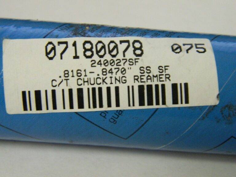 Made in USA #07180078 0.8161" to 0.8470" Carbide Tipped Chucking Reamer