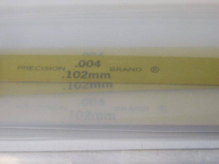 Precision Brand 0.004” Brass Thickness Gage 1/2” x 12” Blades (Pack of 12) 76235