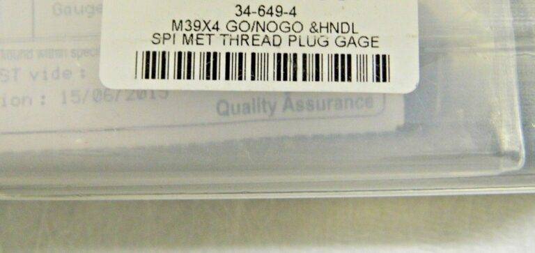 SPI Double End Plug Thread Go/No Go Gage M39x4-6H 34-649-4