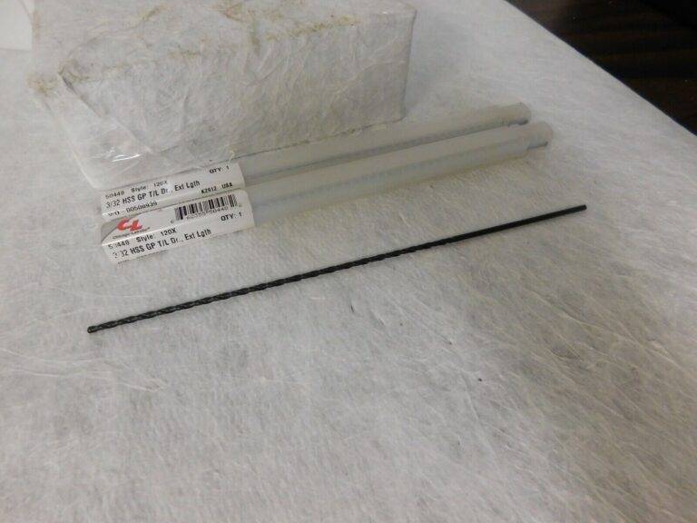 Chicago-Latrobe 3/32" 118° Point Spiral Flute HSS X Length Drill Bit QTY 3 50448