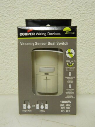 Cooper Infrared Vacancy Sensor Dual Switch 1,000 Sq Ft. Coverage QTY 6 VS310R-LA