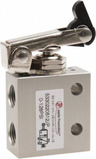 Jupiter Pneumatics 2 Position Mini Mechanical Valve 1/8" 3Way Qty 2 5330220512JP