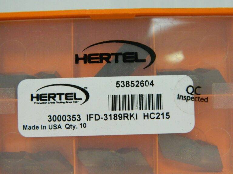 Hertel Carbide Grooving Insert 3189IFD K Grade HC215 Qty 10 3000353
